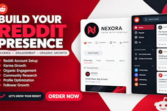 create new reddit account,grow karma,high comment karma,10k follower,reddit page
