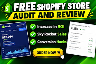 do free shopify store audit, shopify cro audit and boost store sales review