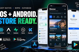 react native app to ios android capacitor app store publish fix next js supabase