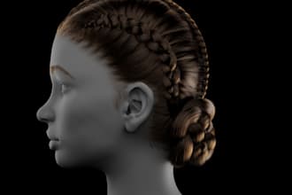 create a realistic xgen hair for metahuman, hair grooming and 3d game models