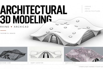 model architectural forms and buildings in rhino 3d