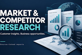 research your market and competitors to identify business opportunities