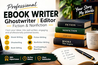 be ebook ghostwriter ebook writer ebook editor non fiction fiction ghostwriter
