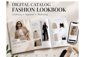design digital product catalog, fashion lookbook clothing apparel webshop store