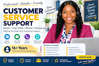 provide professional customer service email chat and social media support