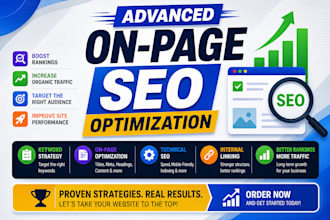 do on page SEO, technical and keyword optimization