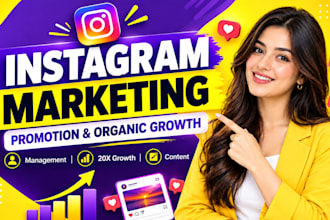 do instagram marketing manager, promotion and organic growth