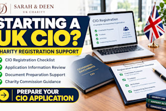 help prepare your UK cio charity registration application