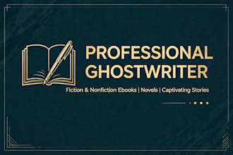 ghost write your ebook, fiction and nonfiction book