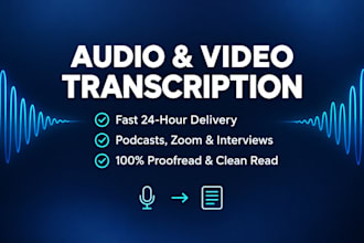 accurately transcribe audio and video to text with clean proofreading