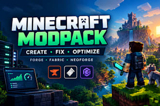 build custom minecraft modpacks, fix crashes and optimize packs forge to fabric