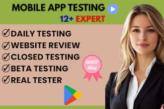 app testing, website testing, user testing, beta testing and QA testing