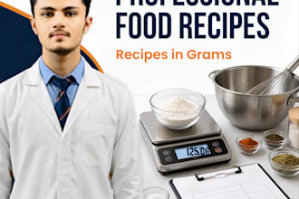 create professional food recipes and formulations in grams