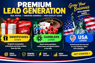 provide hot first hit USA leads, sweep leads, gamblers leads, leads