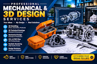design 3d cad, product, and industrial design in solidworks and animations
