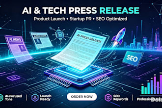 write ai press release ai tech press release ai product launch PR startup PR SEO