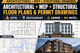 design houston hotel restaurant airbnb floor plans architectural mep drawing