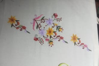 do hand embroidery and custom zari work