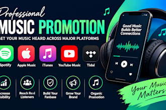 spotify music promotion itunes music promotion apple music youtube music tidal