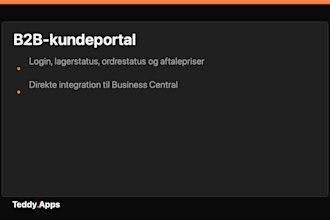 build a business central b2b portal or customer self service solution