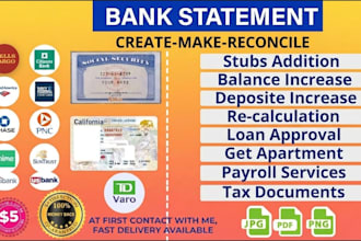 do the bank reconciliation and statements