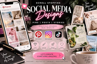 create eye catching pinterest pins and social media designs