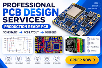 design your production ready pcb with schematic bom and gerbers