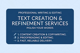 proofread and edit english text