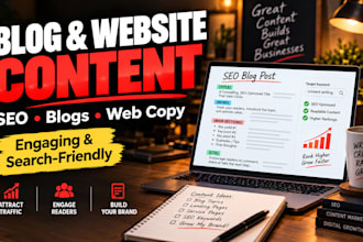 write engaging and SEO friendly content for your website or blog