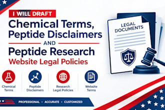 draft chemical terms peptide disclaimers peptide research website legal policies
