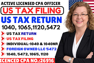 do US tax return, us tax filing, tax return form 1040 1120 1065 5472