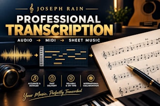 transcribe any song into professional sheet music or midi
