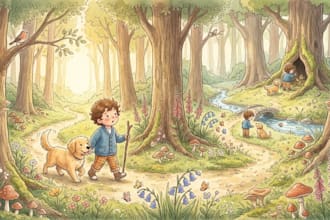 hand drawn watercolor book illustration whimsical watercolor illustration