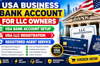 do USA bank creation for USA llc owners, USA llc registration, USA business bank