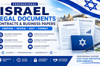 prepare and review israel legal documents, contracts, and business papers