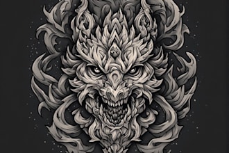 create custom and detailed tribal tattoo design