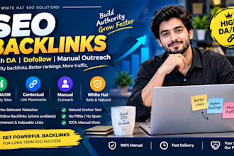build high da DR SEO backlinks with manual link building