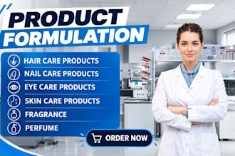 skincare products and develop custom  formulations