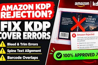 fix rejected book covers kdp cover resizing and bleed errors