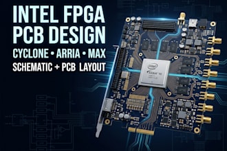 design intel fpga pcb with cyclone arria max and schematics