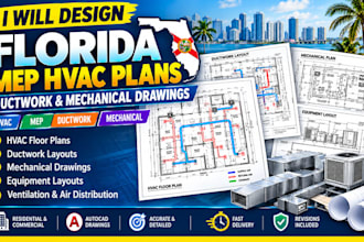 design florida mep hvac plans, ductwork and mechanical drawings