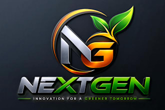 design modern eco tech, leaf, innovation, nextgen, and 3d business logo