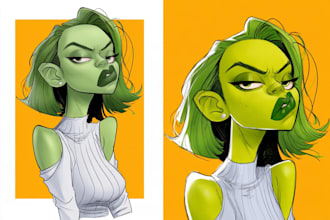 draw cartoon avatar, cartoon character, caricature