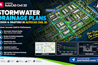 design stormwater drainage plans city permit plans using autocad civil 3d