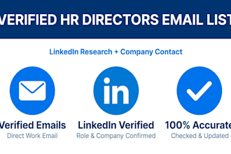provide verified HR directors email list with linkedin research