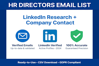 provide verified HR directors email list