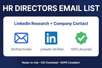 provide verified HR directors email list