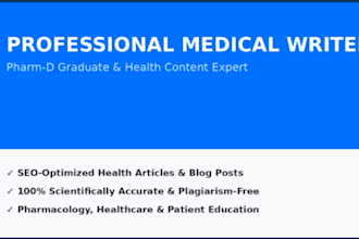 write SEO optimized medical and health content