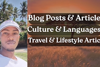 write authentic articles about lifestyle and culture
