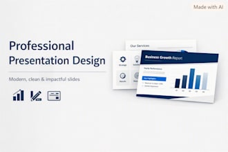 design a professional presentation or pitch deck